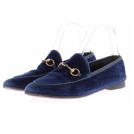 Gucci Mocassini blu in velluto Blu