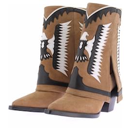 Stivali cowboy Filles à Papa color cammello scamosciati Cammello