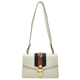 Bolsa de ombro multi-colorida Gucci Sherry Line Sylvie Branco Multicor