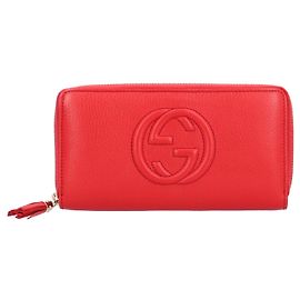 Gucci Soho Long Wallet Red