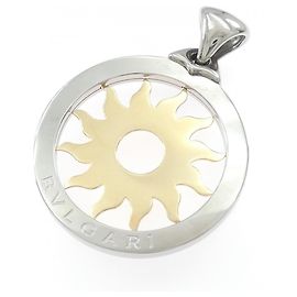 Bulgari Bvlgari Tondo Sun Anhänger Silber Golden