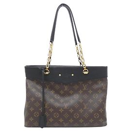 Borsa a mano Pallas Shopper Monogram Louis Vuitton Marrone Nero