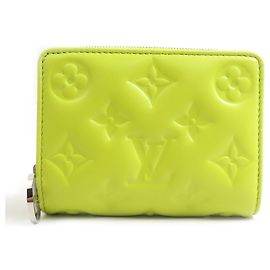 Billetera bi-fold Louis Vuitton en verde y amarillo Verde Amarillo