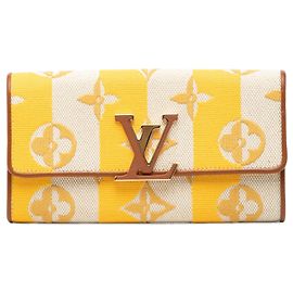 Cartera Larga Capucines en Lona Monograma Amarillo Louis Vuitton Amarillo