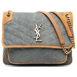 Saint Laurent Bleu Medium Denim Niki Bleu Autre