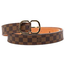 Louis Vuitton Brauner Damier Ebene Mini Gürtel Braun