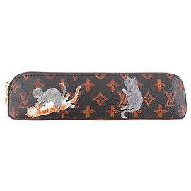 Louis Vuitton Catgram Trouse Elisabeth GI0357 Pen Case Brown