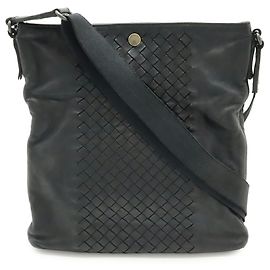 Borsa a Spalla Intrecciato Bottega Veneta Nero