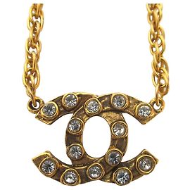 Collana a catena con strass Chanel Coco Mark D'oro