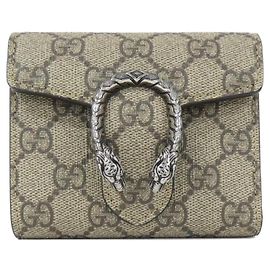 Gucci DIONYSUS Tri-Fold Wallet Beige