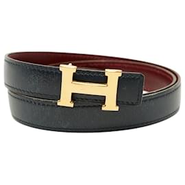 Cinturón reversible Hermès Roja Azul marino