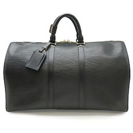 Louis Vuitton Epi Keepall 45 Boston Bag Black