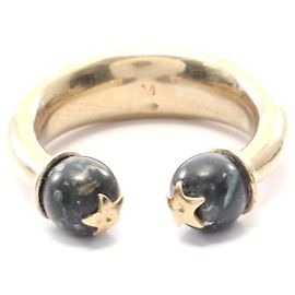 Dior vergoldeter offener Ring Golden Metallisch