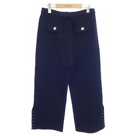 Pantalones de cachemira Chanel Azul Azul marino