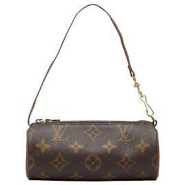 Conjunto de bolsa e pouch Mini Papillon Monogram Louis Vuitton Marrom