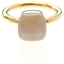 Anel Pomellato Nude com Quartzo Rosa Prata Dourado