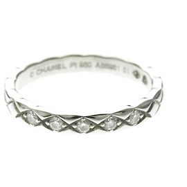 Chanel Coco Crush Ring Mini Modell 5P Diamant Silber