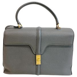 Céline CELINE Bolsa de Ombro 2 em 1 Celine 16 Seize Medium em cinza Marrom