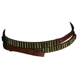 Céline Ceinture double Révolver cuir T75/80 tbe Marron clair