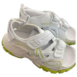 Balenciaga Kids Leather Sandals White White