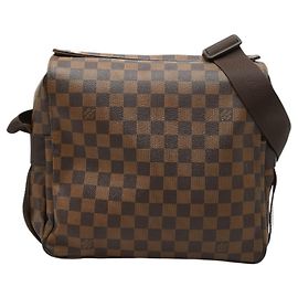 Louis Vuitton Damier Naviglio Shoulder Bag Brown