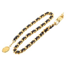 Chanel 31 Rue Cambon Coco Mark Chain Belt Black Golden