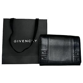 Vintage Givenchy Leather Wallet Black Black