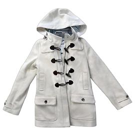 Tommy Hilfiger Duffle Coat - Cream/Ecru - Size M - Impeccable Condition Eggshell