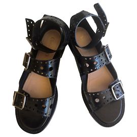 Sandales Dior en cuir noir Noir