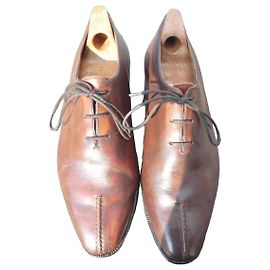 Richelieu 3 occhielli Berluti misura 6/5 40,5 senza forme per scarpe Marrone