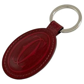 Chaveiro de couro e metal Double C da Cartier Outro