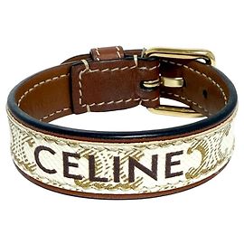 Céline Pulsera de cuero para mujer Celine Otro