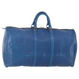 LOUIS VUITTON Epi Keepall 55 Borsa Boston Blu Toledo M42955 LV Auth BA11448 Blu