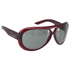 Gafas de sol Christian Dior metal Burdeos Auth am11114 Burdeos