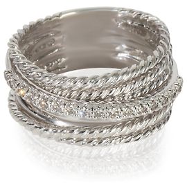 Bague croisée en argent sterling et diamants David Yurman Autre