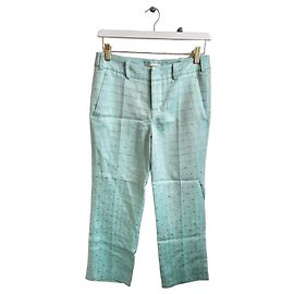 Pantalon Zadig & Voltaire turquoise cœurs dorés brodés taille 36 Doré Turquoise