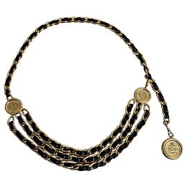 Cintura a catena placcata oro Chanel degli anni '90 Altro