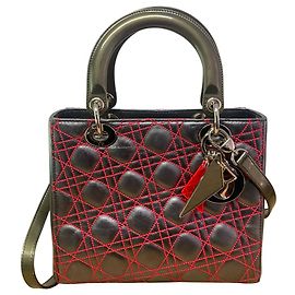 Christian Dior x Anselm Reyle Pink & Multicolor Lambskin Lady Dior Bag (2011) Other
