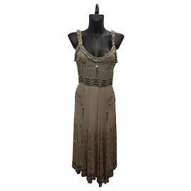 Vestido de seda com contas Just Cavalli Outro