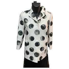 Dolce & Gabbana Polka Dot Cotton Jacket – White & Black Other