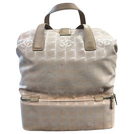 1999 Chanel Tote Bag in Beige Monogram CC Fabric Other