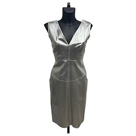 Abito a matita in pelle di agnello argento Chanel (FW 1999) Altro
