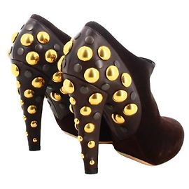 Gucci Heeled Boots Brown Suede Other