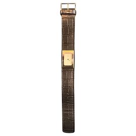 Hermès Watch Black Leather Silver Other
