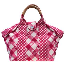 2010 Chanel pink and white fabric bag Other