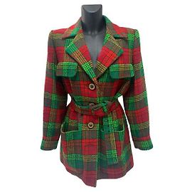 Yves Saint Laurent Tartan Coat with Belt (FW 91) Other
