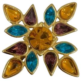 Yves Saint Laurent Broche YSL avec pierres précieuses Autre