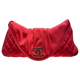2009 Chanel pink satin clutch bag Other