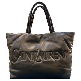 Large Saint Laurent handbag in black leather Other