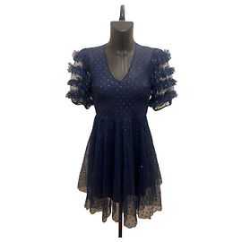 Robe en tulle bleu Valentino avec sequins (Resort2020) Autre